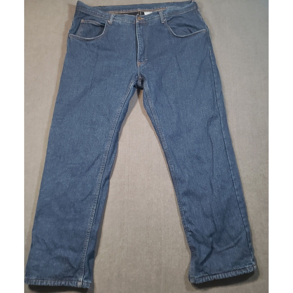 Key Fleece Lined Jeans Mens 38x32 Blue Denim Winter Work Pants